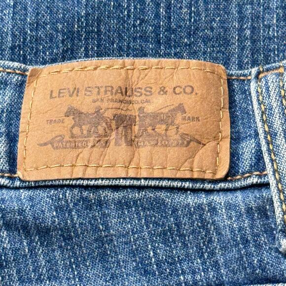 VTG Y2K Levis 550 Jeans Relaxed Ankle Boot High Waist Women 14 M (34X28) Stretch - Picture 16 of 16
